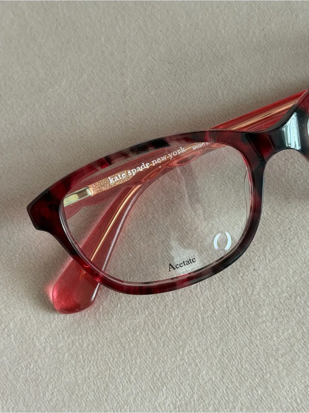Kate Spade New York Red Tortoiseshell Glasses Jenna Demo Frames